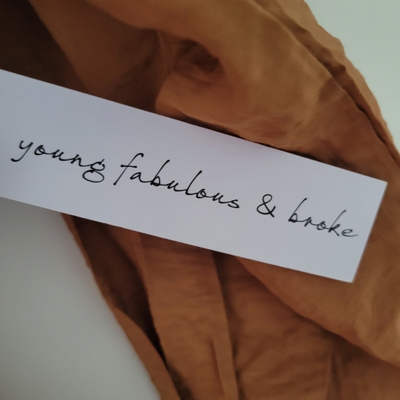 NWT Young Fabulous & Broke YFB ❤️ Derby Dress 👗 Marigold Burnt Umber Med - Picture 5 of 10